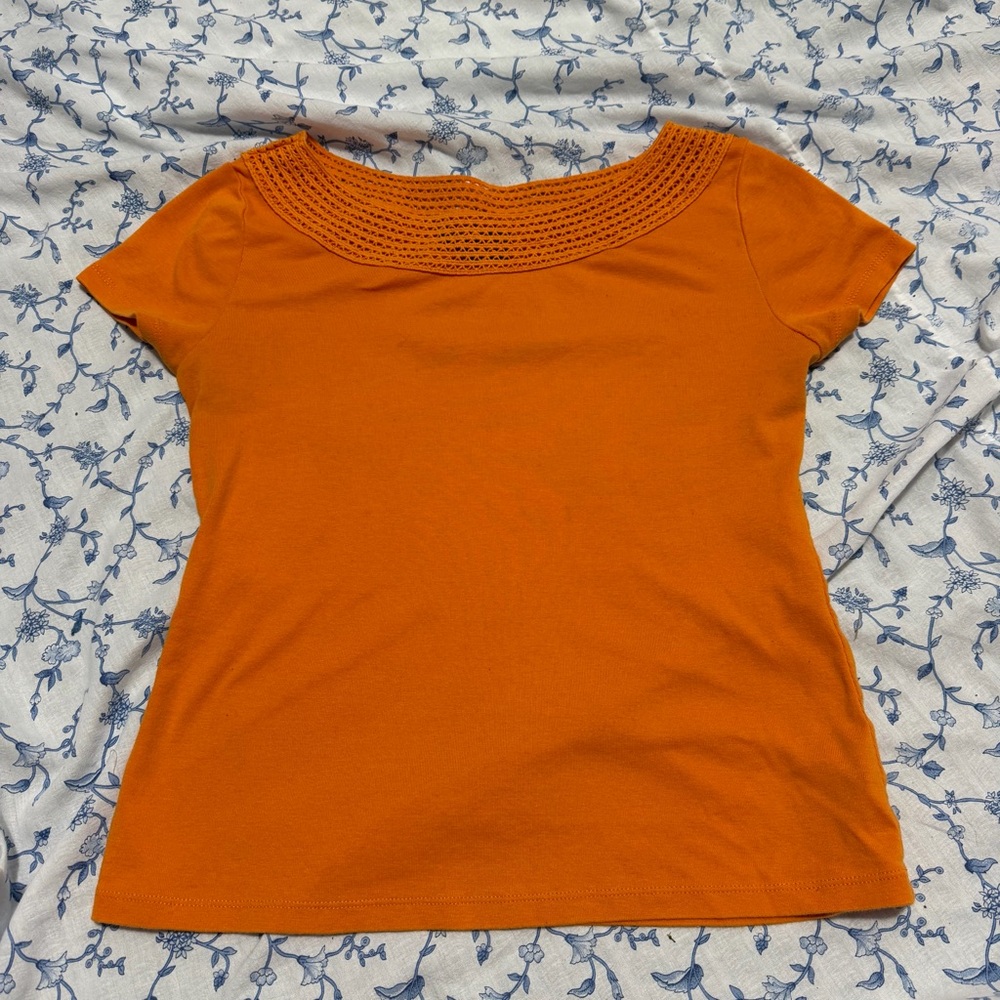 Ralph Lauren Orange Short Sleeve Top